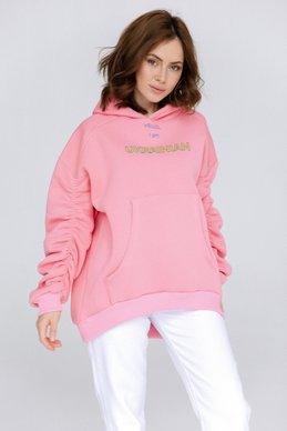 Розовый худи "Hello, I am Ukrainian" (арт. 41945) ♡ интернет-магазин Gepur