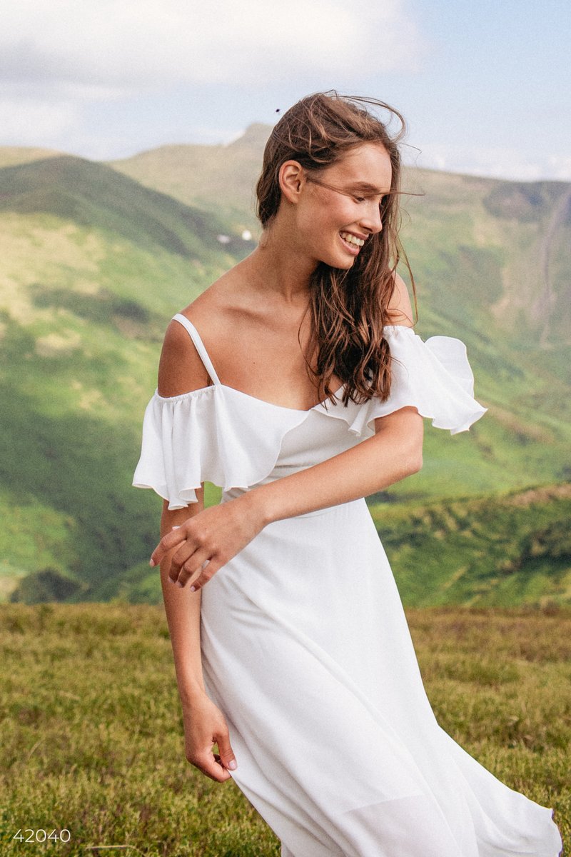 Chiffon white dress