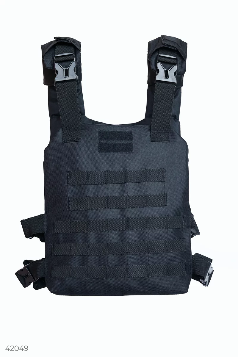 Черный жилет-плитоноска MOLLE photo 1