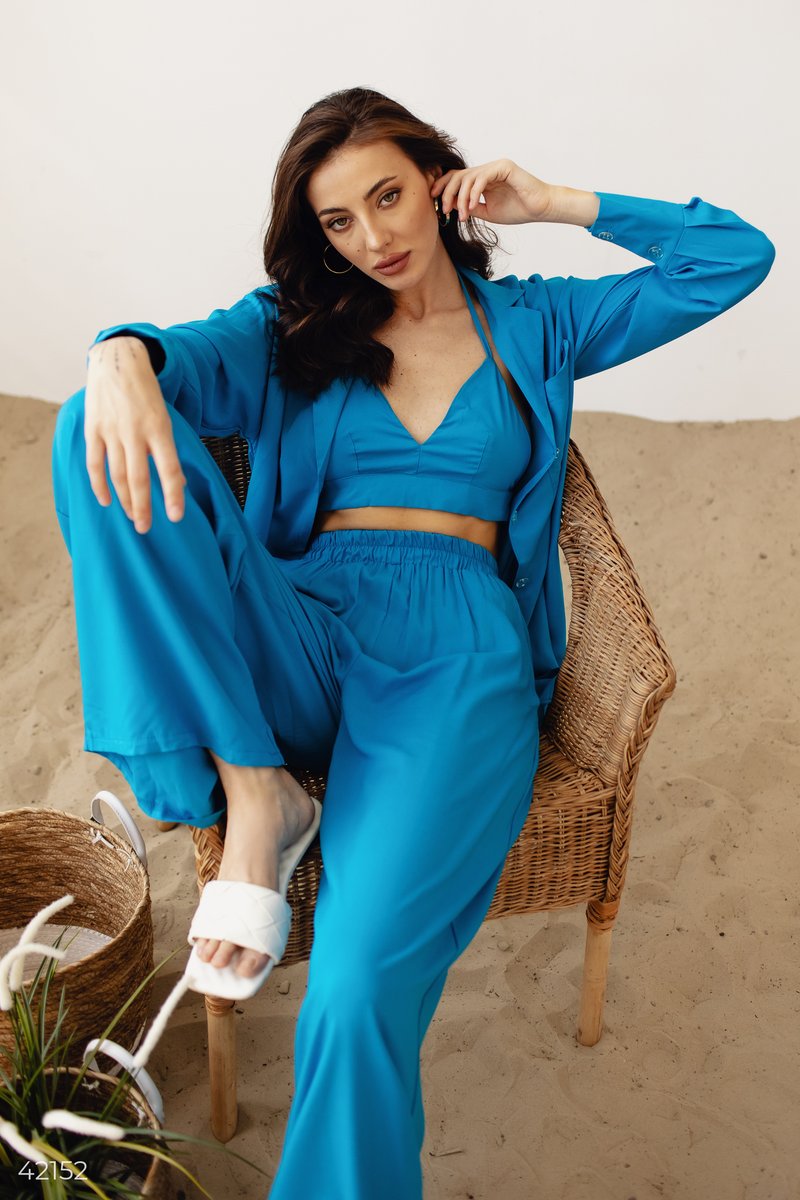 Blue suit with shirt