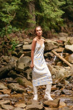 Silk dress with Horobra print photo 1