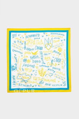 Silk scarf with patriotic print