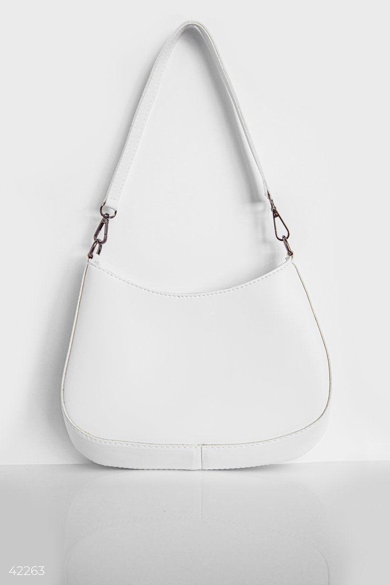 Біла сумка-багет