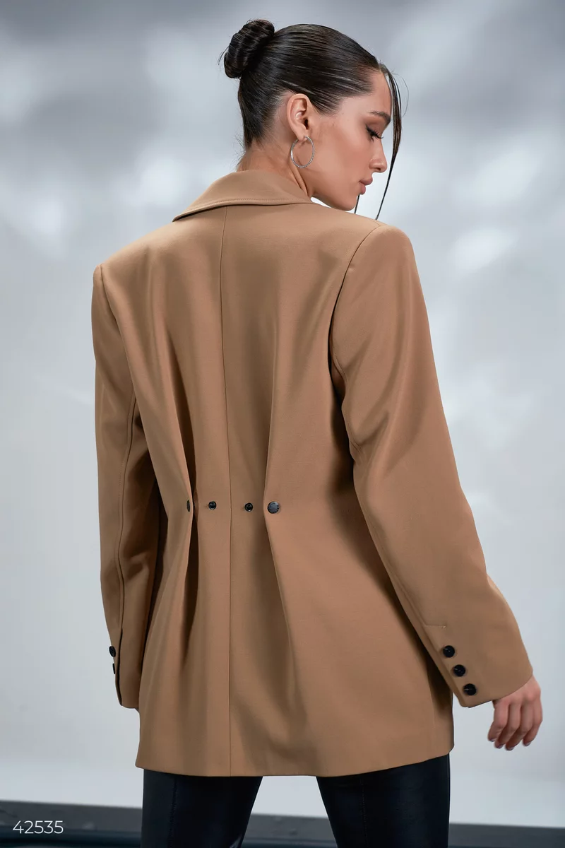 Jacket beige with drapery photo 5