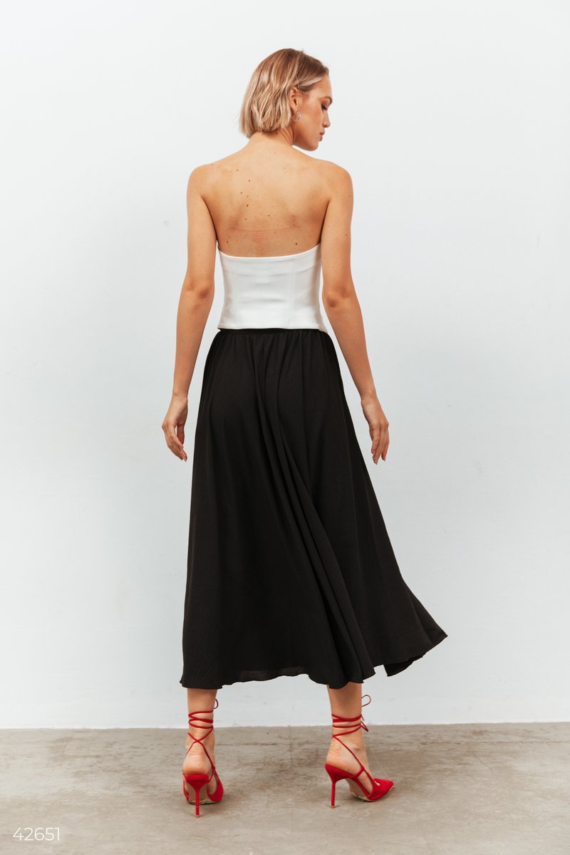 Light black midi skirt
