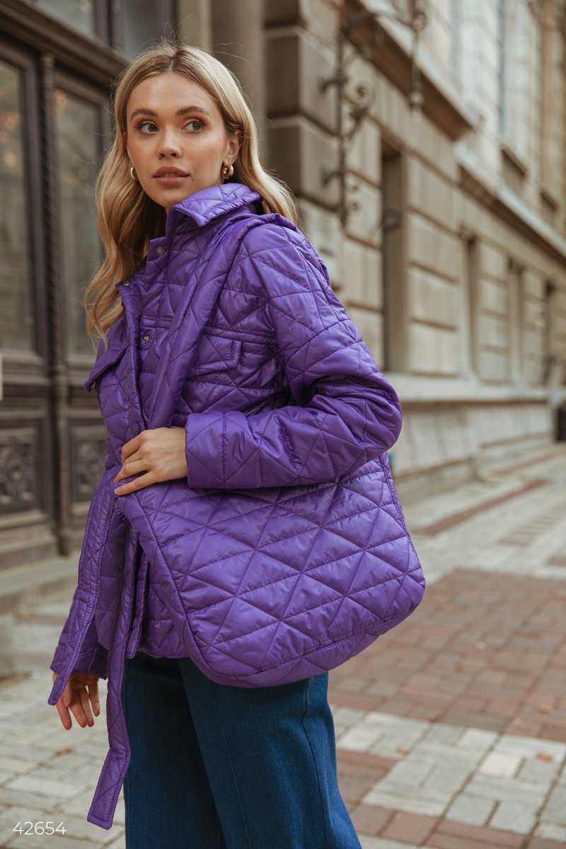 Button down quilted jacket photo 1
