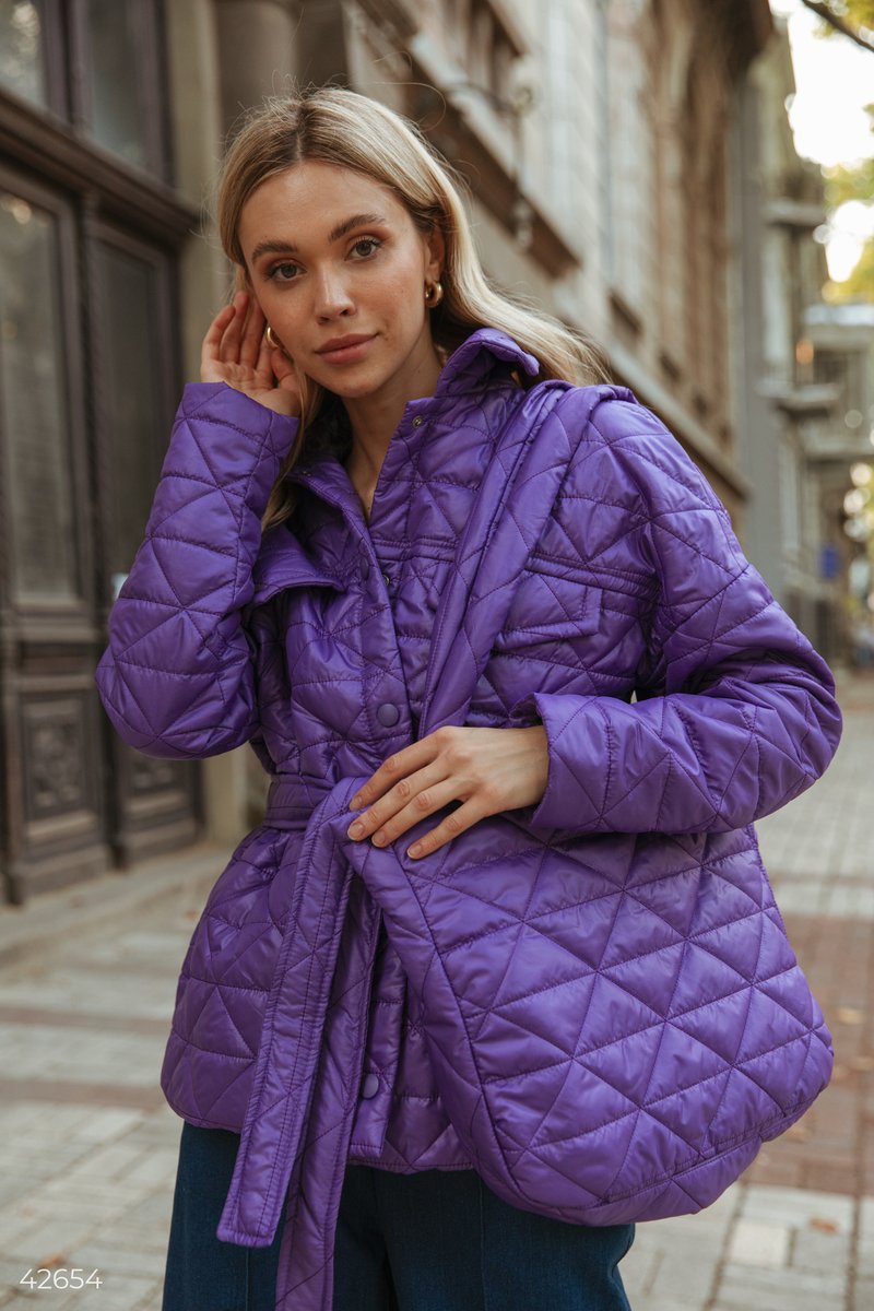 Button down quilted jacket