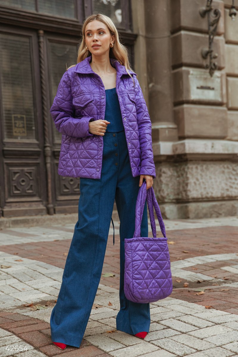 Button down quilted jacket photo 3