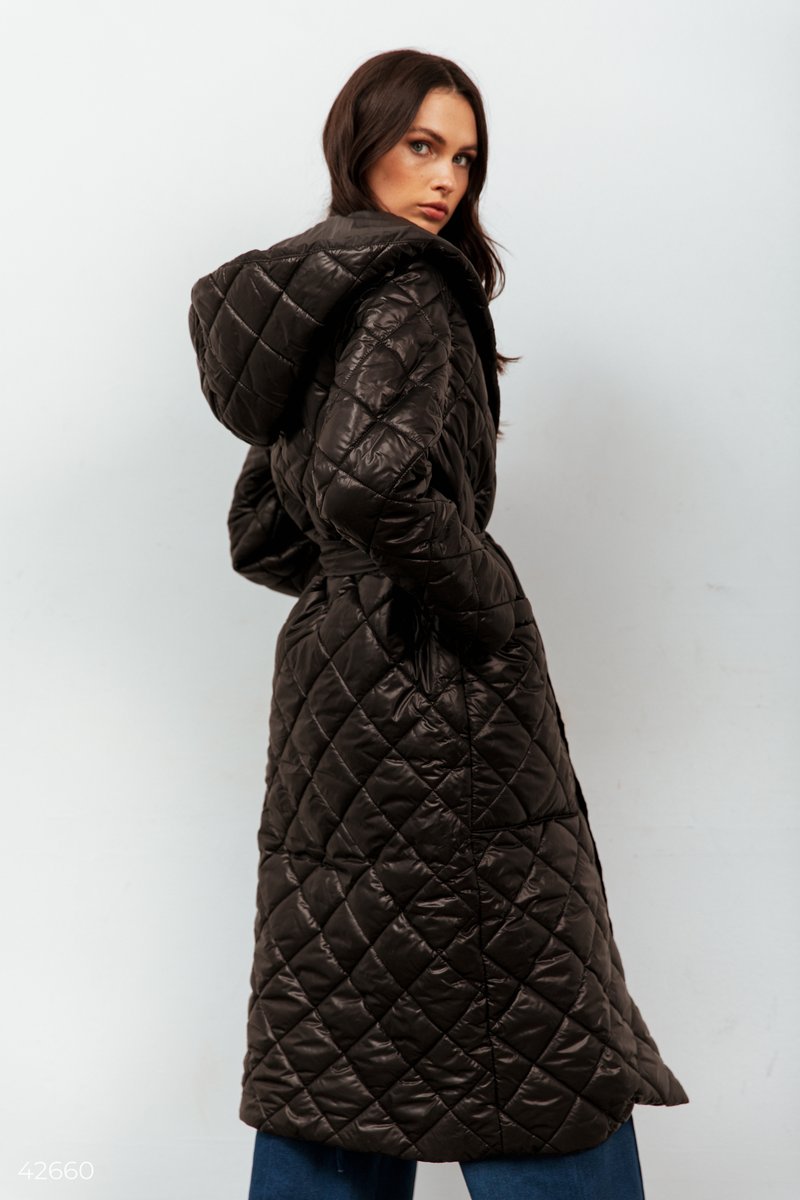 Black quilted coat ChangeClear