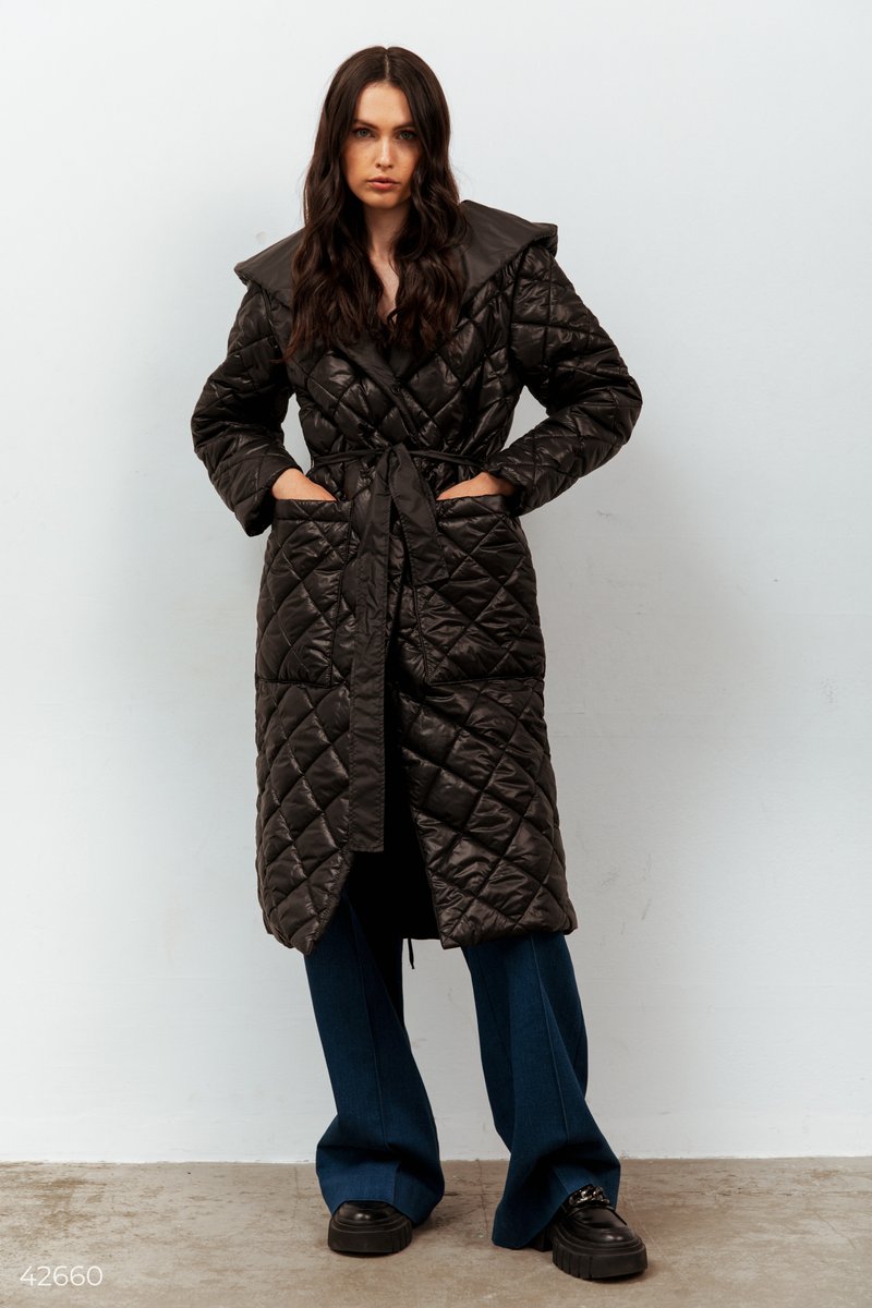 Black quilted coat ChangeClear Black 42660