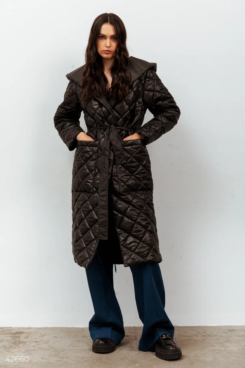 Black quilted coat ChangeClear photo 1