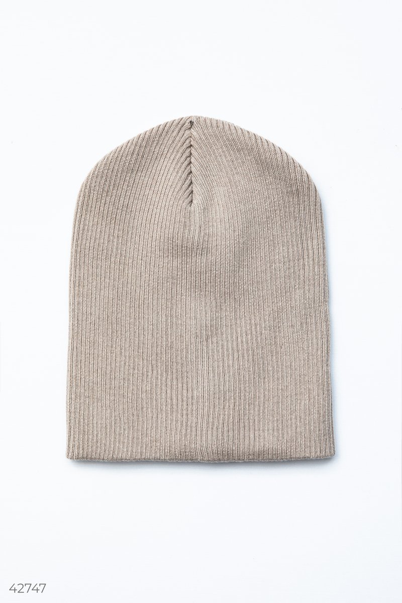 Cap in micro-ribbed cotton blend