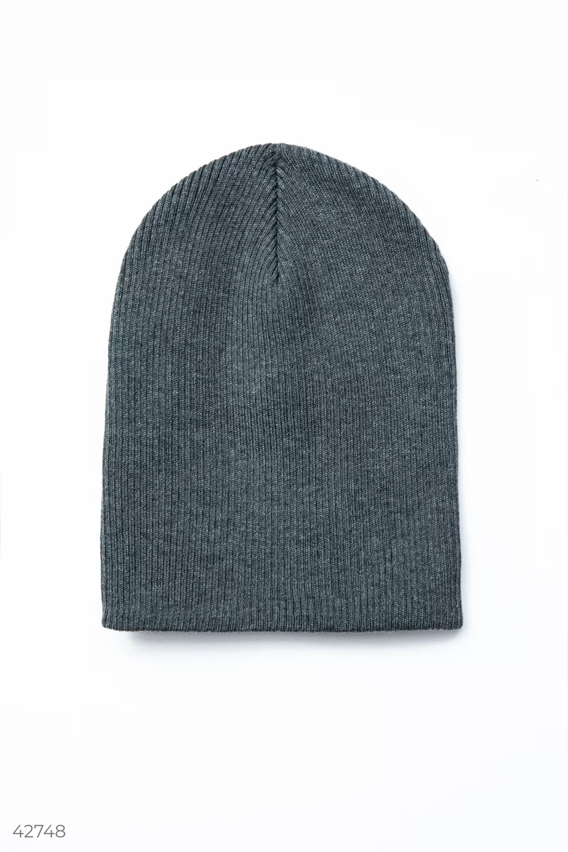 Warm hat in small ribs photo 3