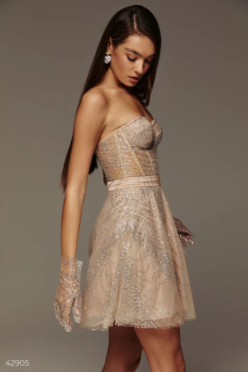 Вечірня сукня з корсетним ліфом фотографія 5