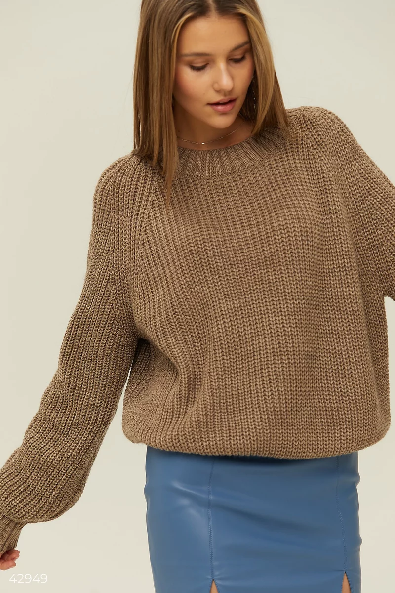 Basic wool blend sweater photo 1