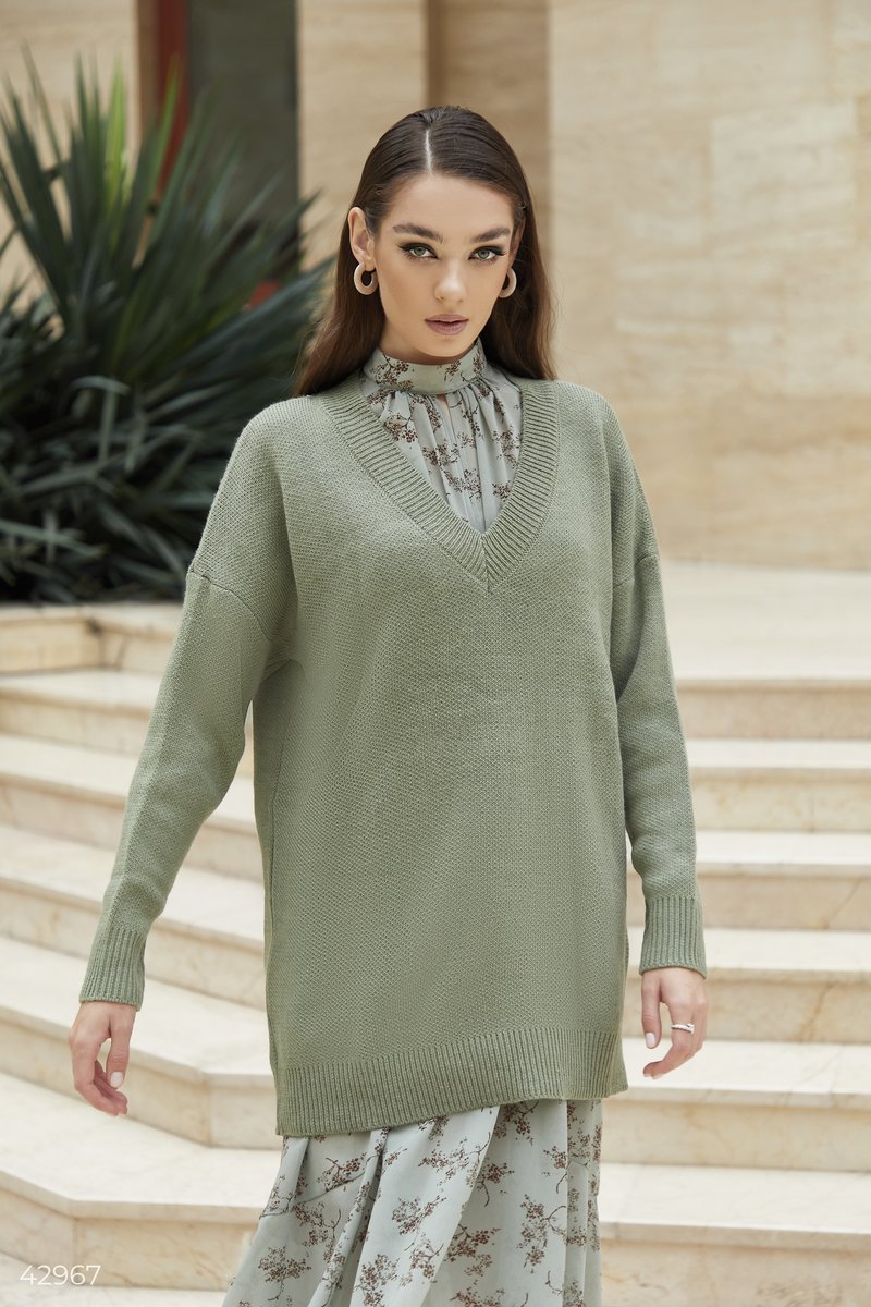 Menthol sweater in cotton blend