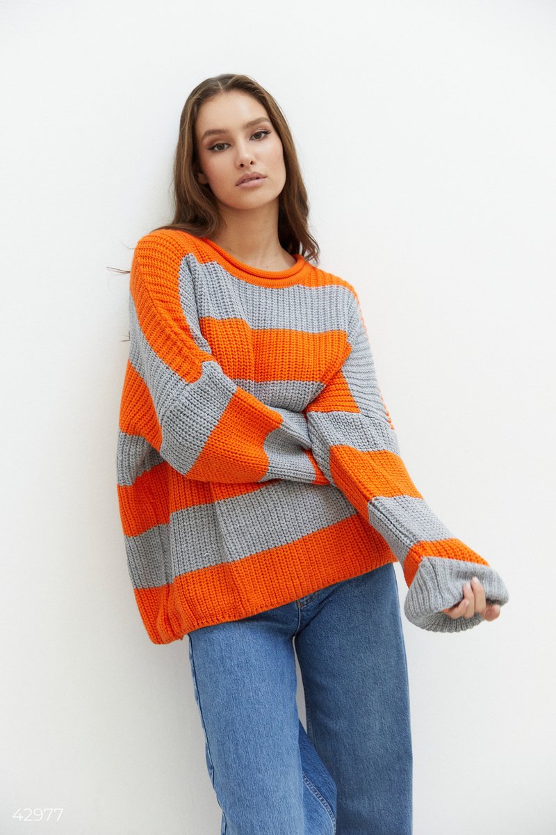 Bright wide stripe sweater