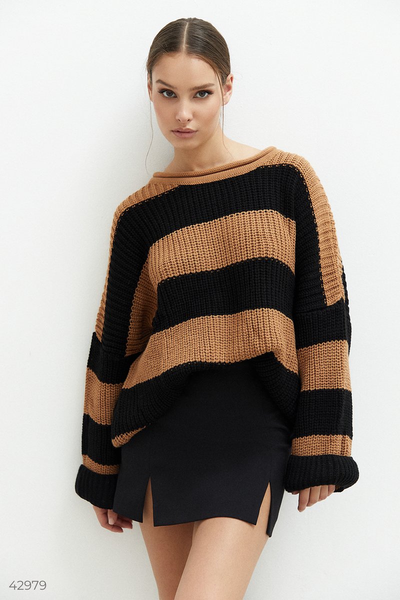 Oversized striped sweater