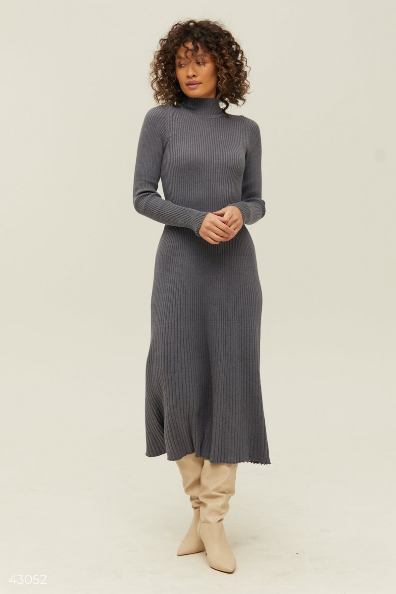 Cotton fitted midi dress