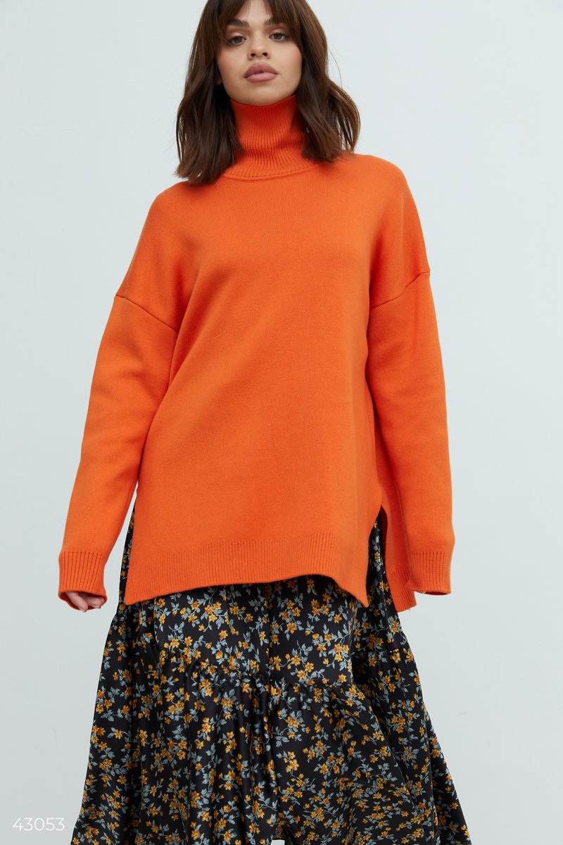 Bright sweater in cotton blend