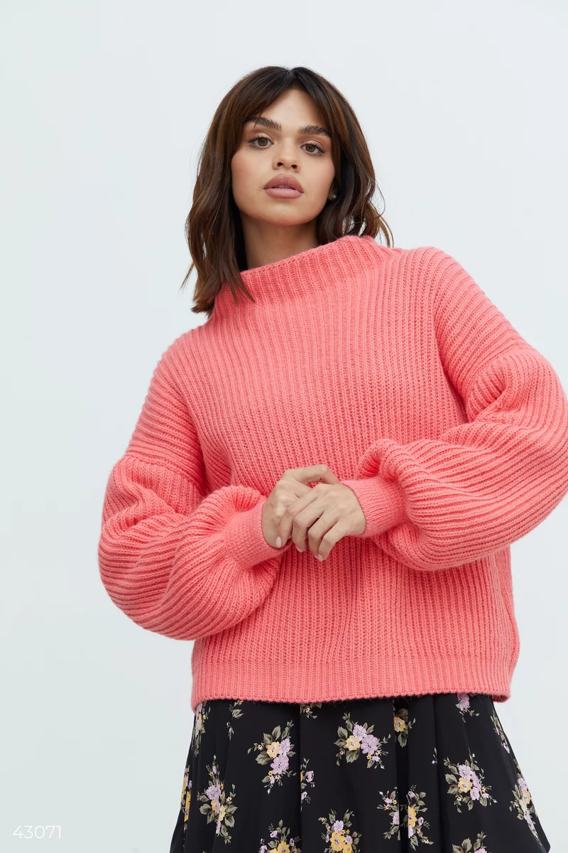 Pink wool blend sweater photo 3