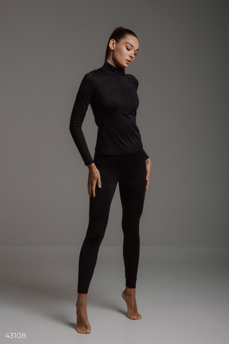 Leggings in thermo jersey with "Unfinished" print