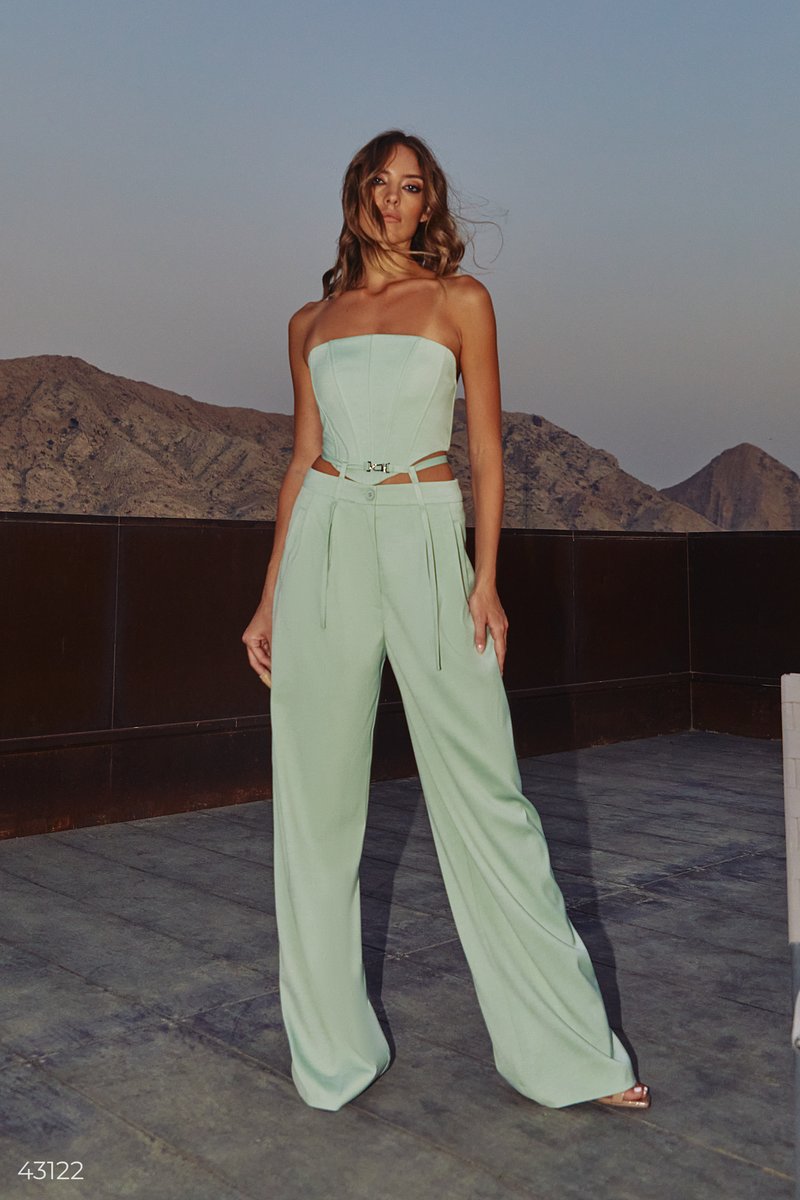 Mint loose fit trousers