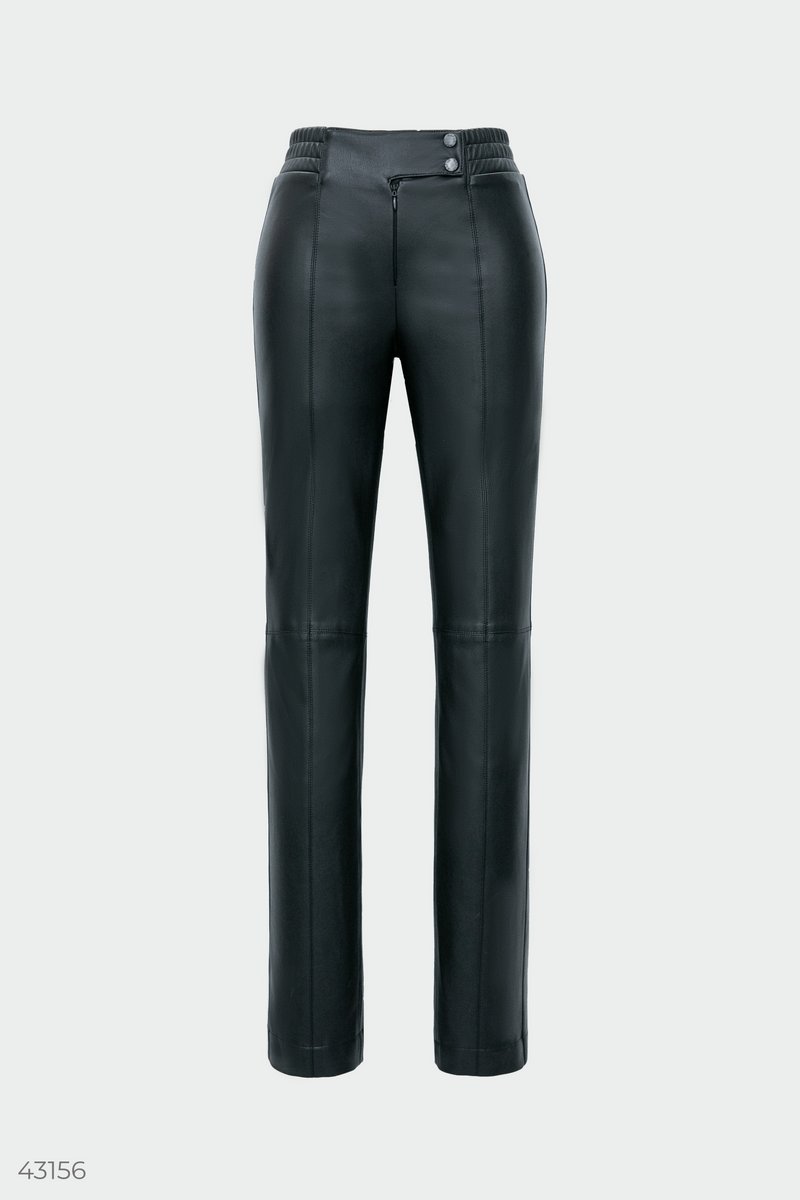 Black leather trousers photo 5