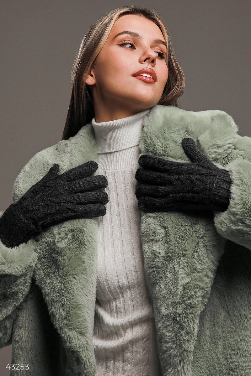 

Теплі рукавички з відворотом