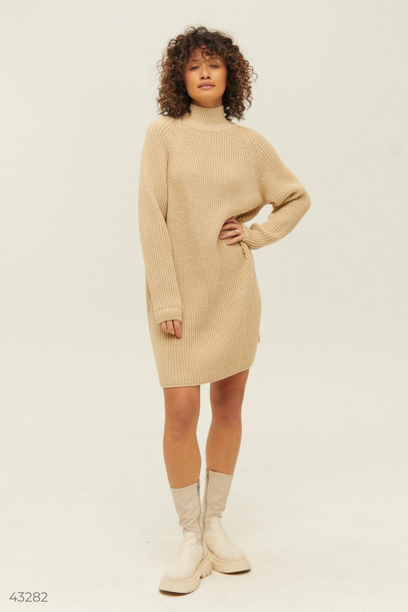 Wool blend sweater dress