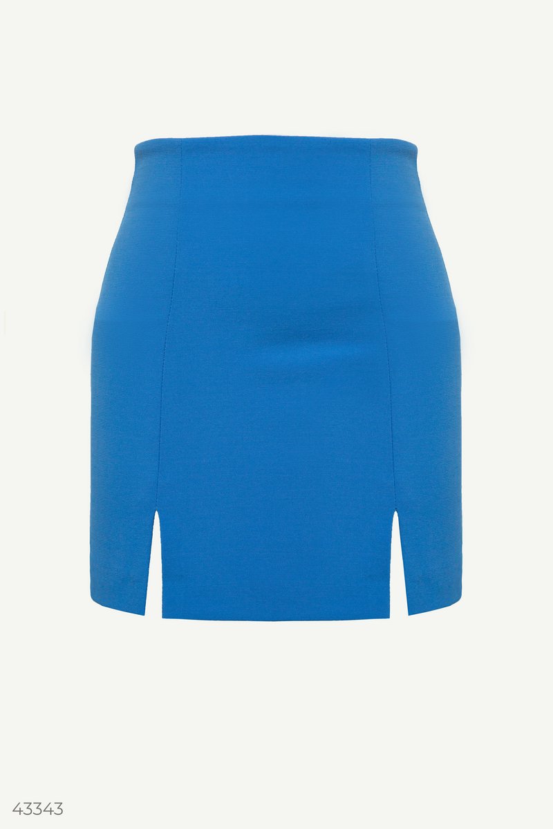 high blue skirt