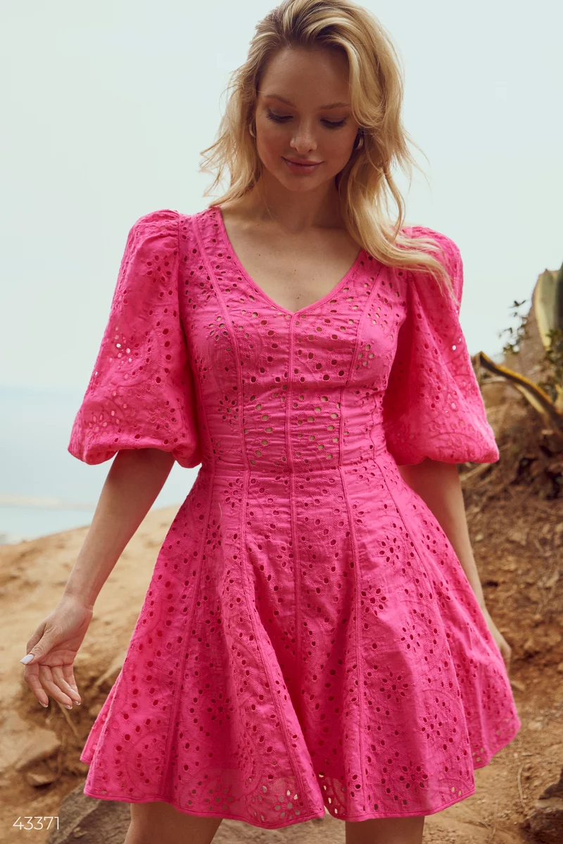 Bright dress with embroidery photo 5