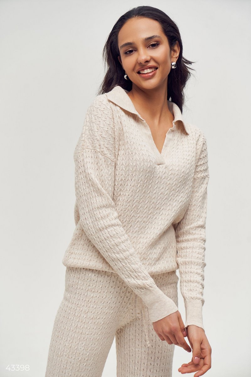 Knitted set with the addition of cotton
