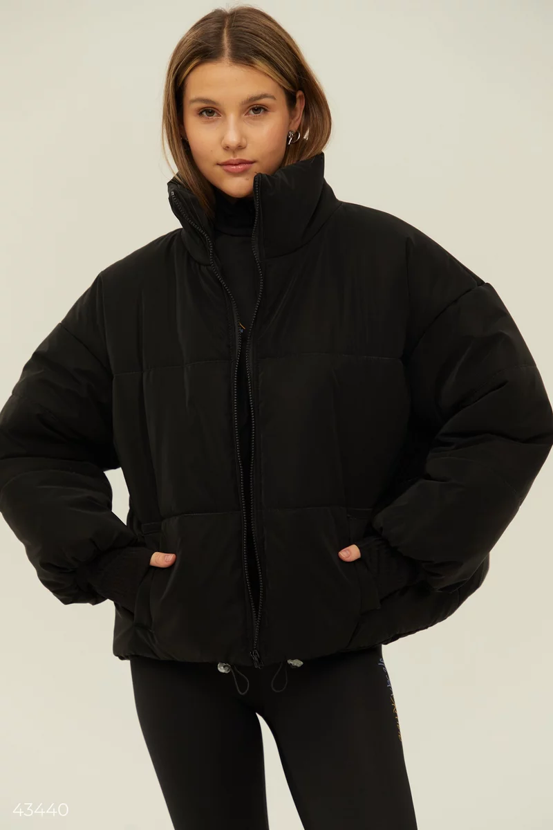 Черная куртка oversize фотография 3
