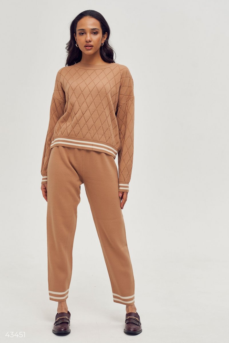 Camel jumper and pants Brown 43451