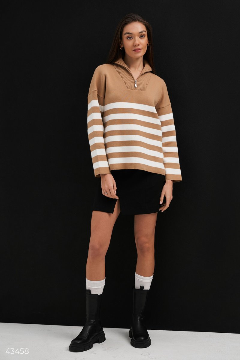 Brown Striped Sweater