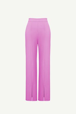 Pink slit trousers