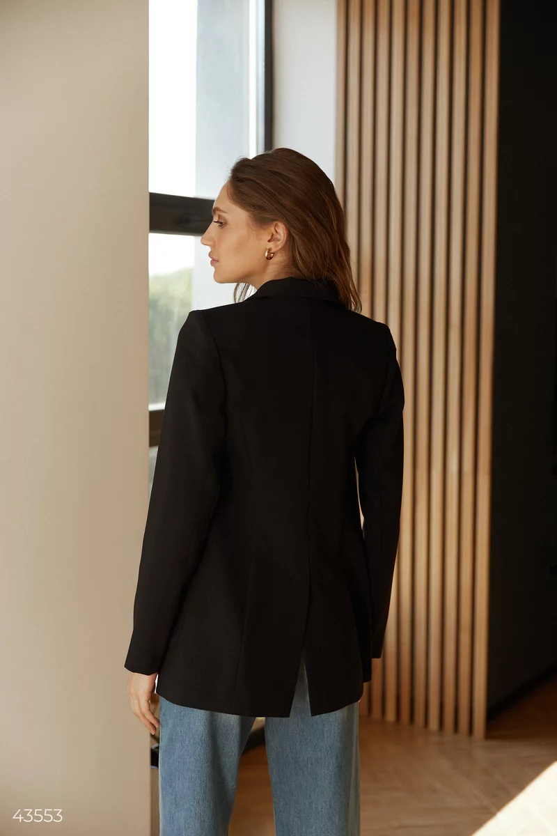 Black jacket with lapels (№ 43553) ♡ Gepur - women clothes