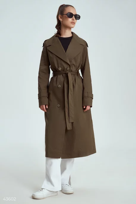 Lined Classic trench coat (№ 43602) ♡ Gepur - women clothes