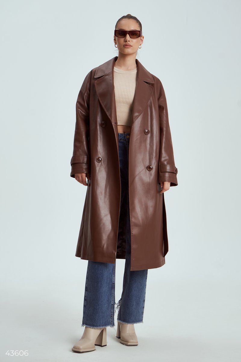 Lined classic trench coat