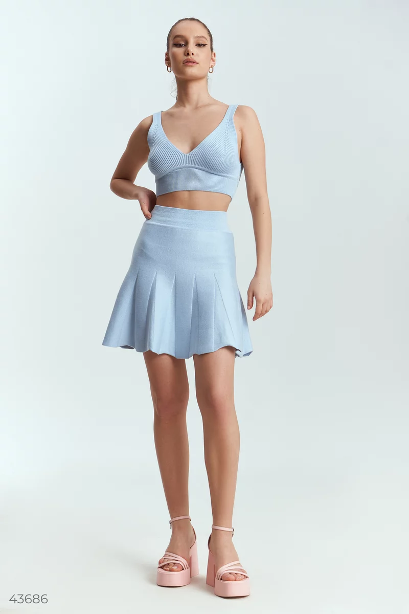 Short skirt in cotton blend photo 1
