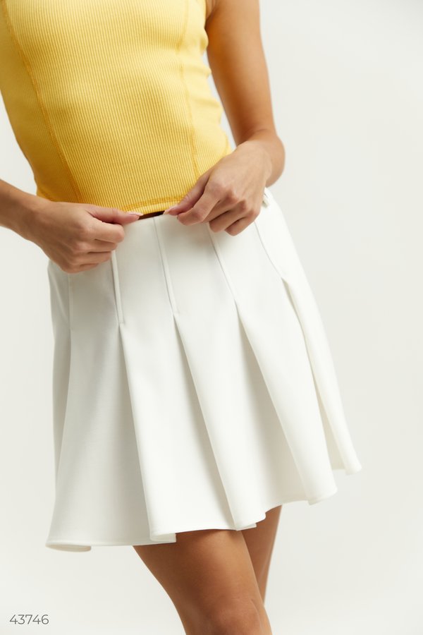 Pleated milk skirt (№ 43746) ♡ Gepur - women clothes store