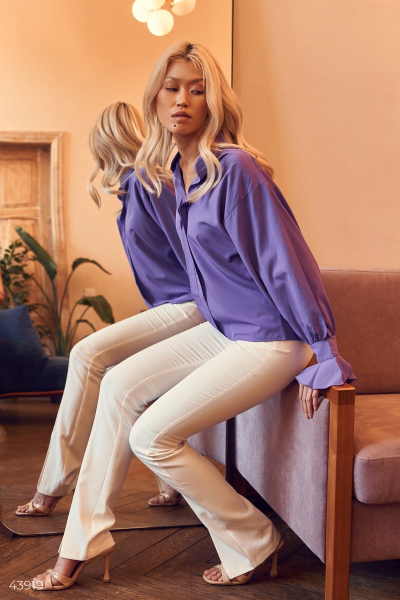 Легка блуза фіолетового кольору
