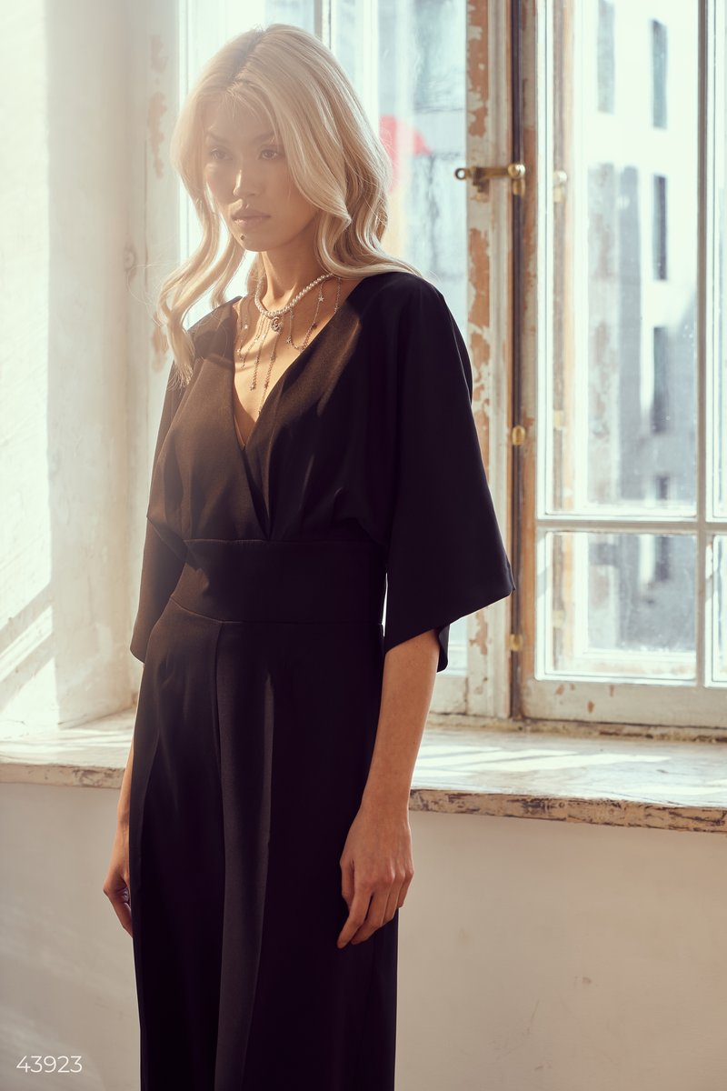 Black loose fit jumpsuit photo 4