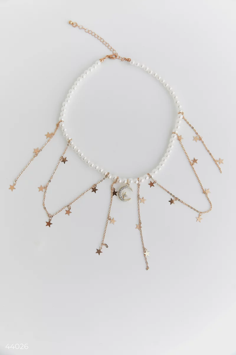 Necklace with artificial pearls photo 1