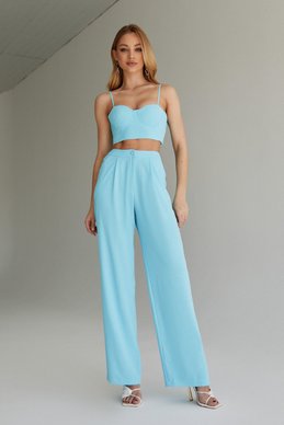Blue pants with pockets photo 2