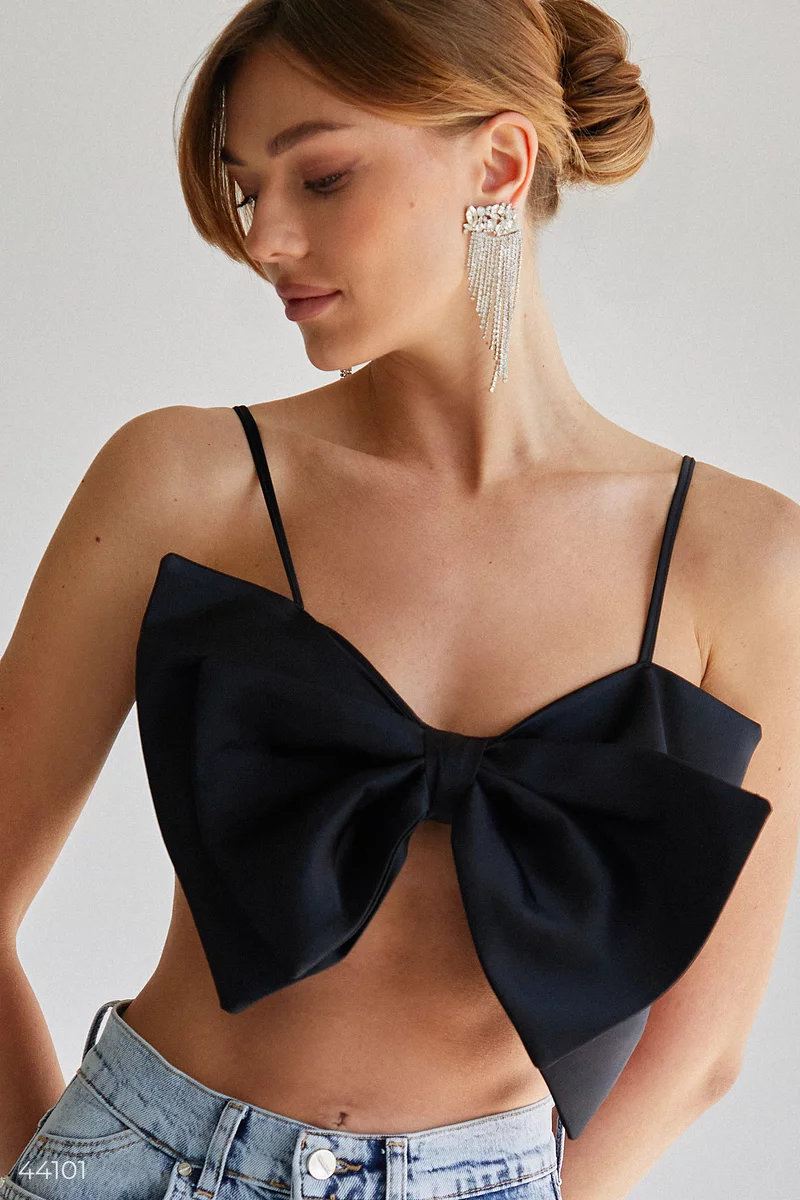 Satin top with bow photo 1
