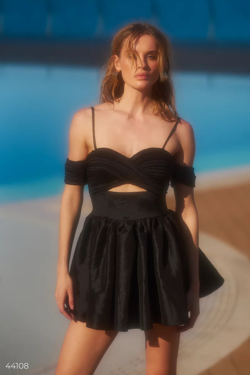Black dress with full skirt photo 5
