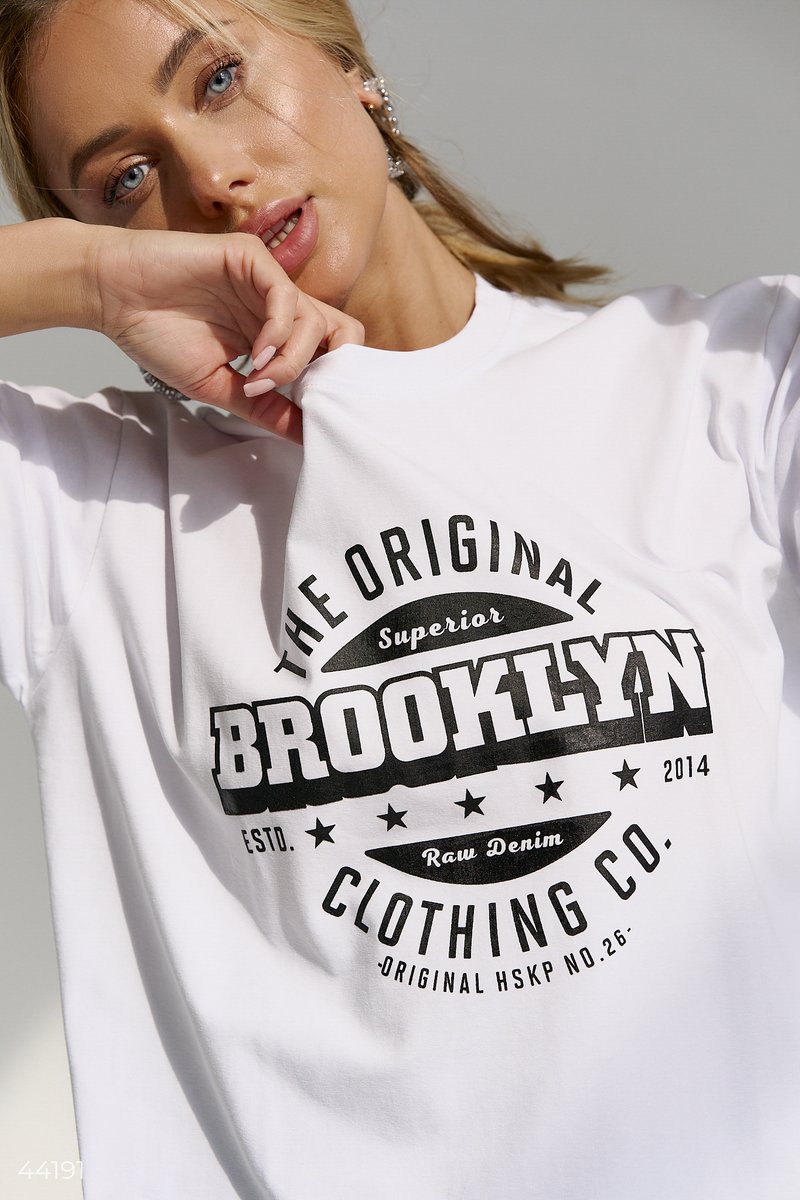 Біла футболка Brooklyn