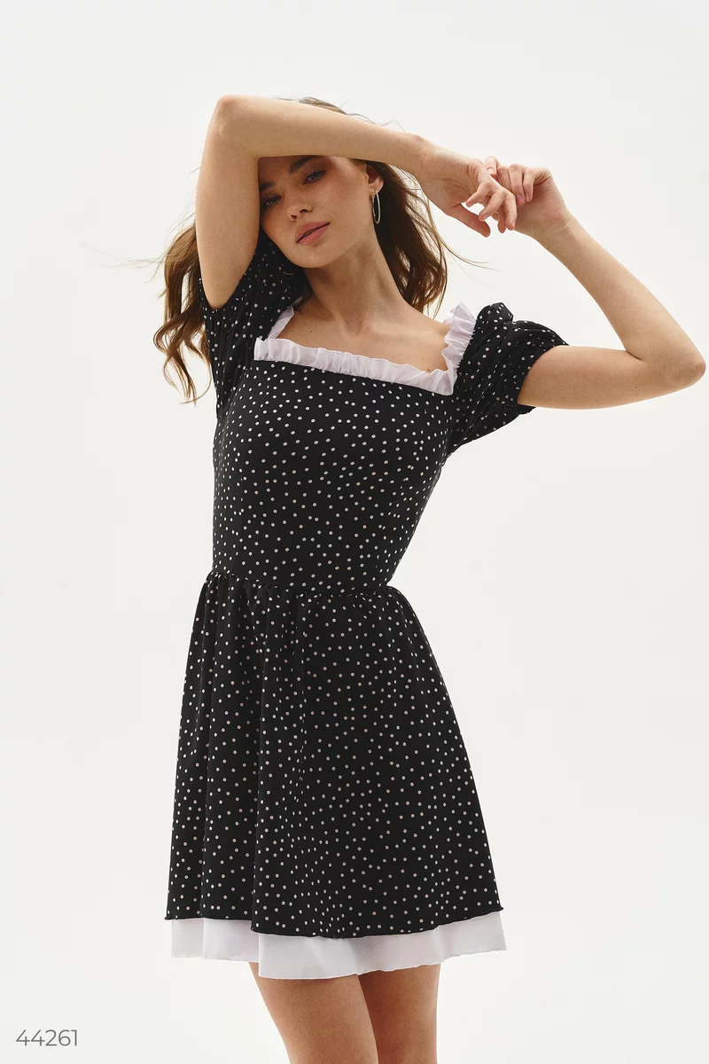 Короткое платье polka dot фотография 1